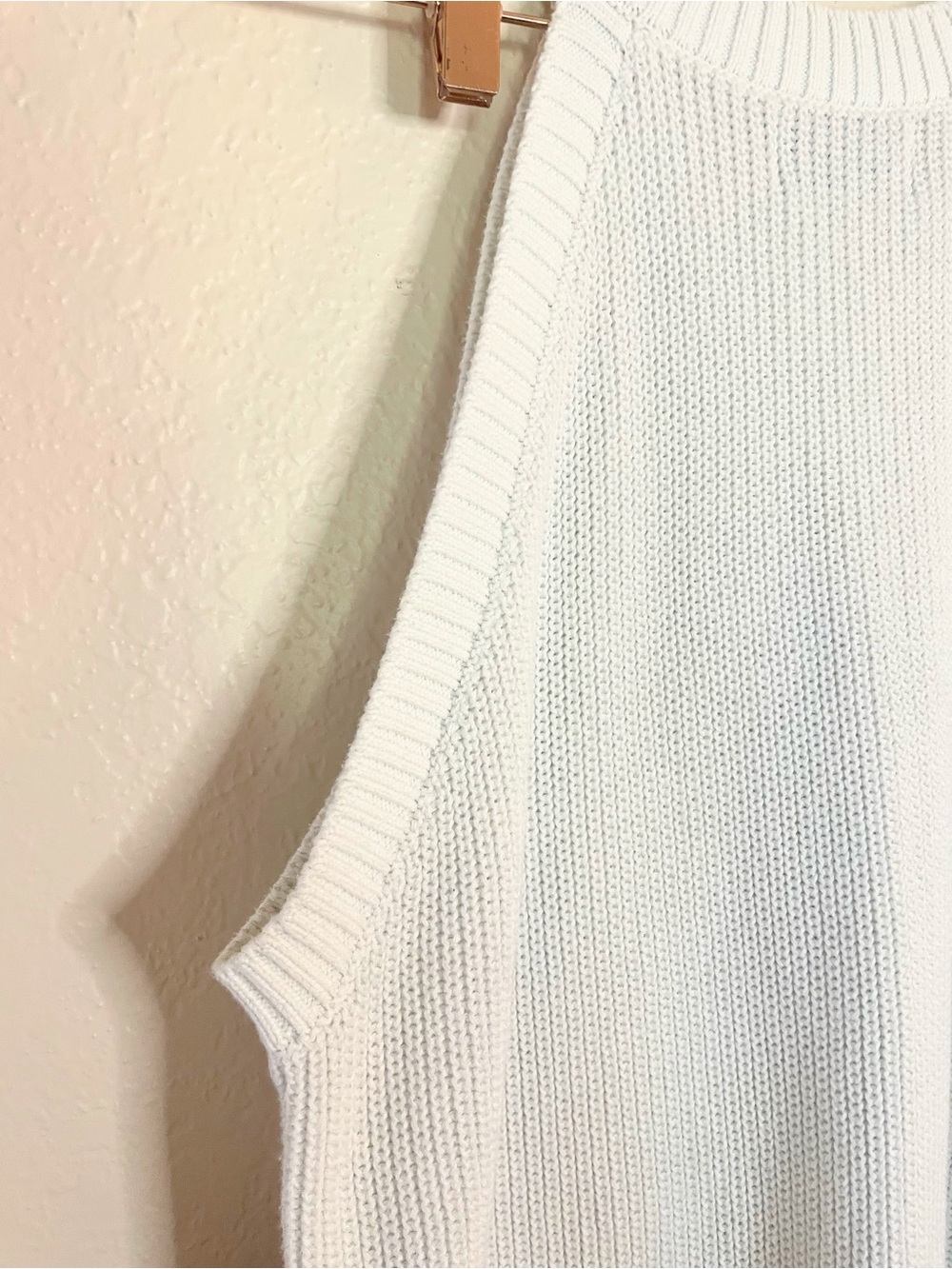 Old Navy Shaker Knit Halter Sweater Tank XL Calla Lily - Picture 5 of 9